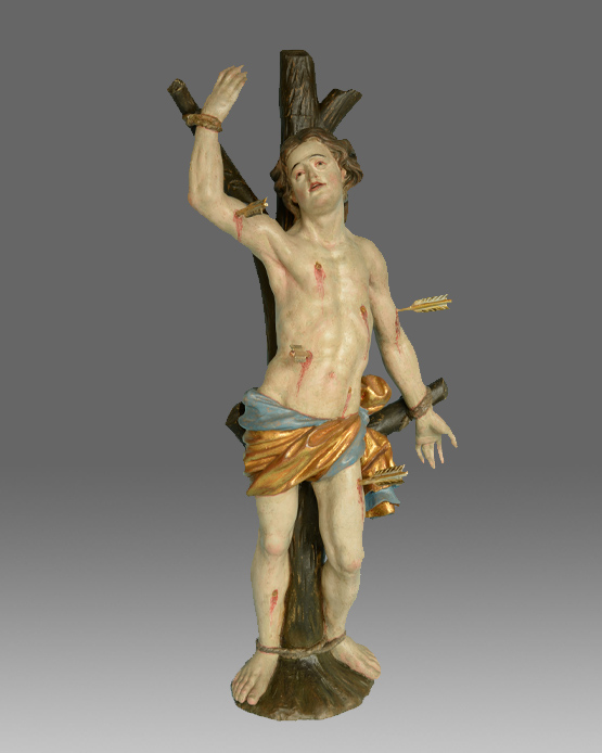 antike skulptur heiliger sebastian barock um 1730